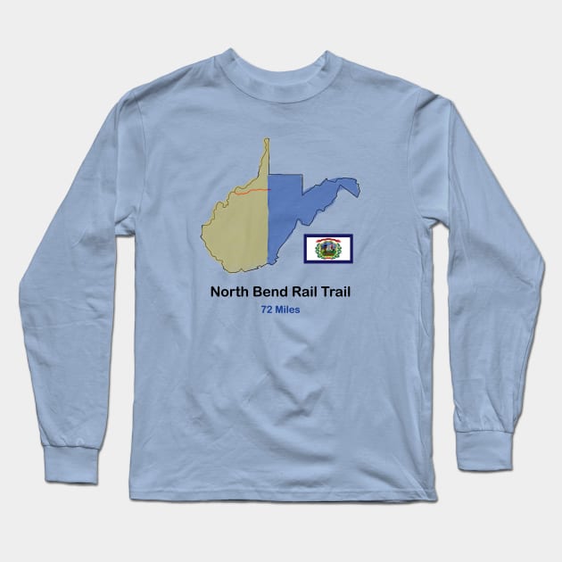 North Bend Rail Trail, West Virginia Long Sleeve T-Shirt by numpdog